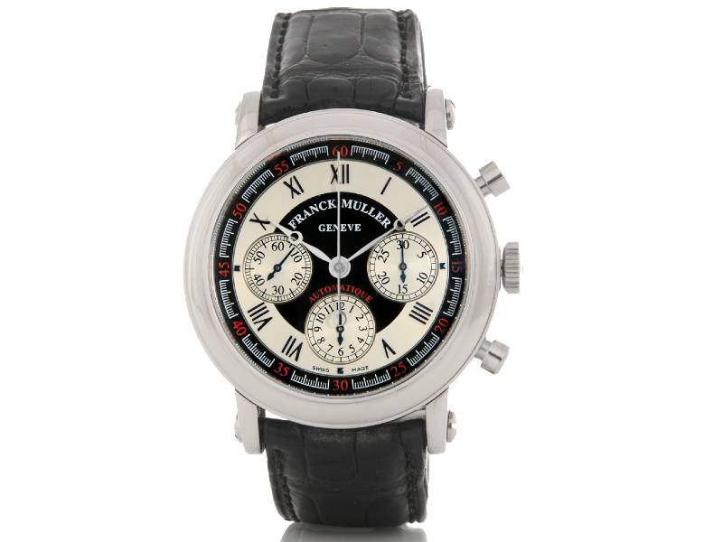 AUTOMATIC STEEL / LEATHER MEN'S WATCH RONDE FRANCK MULLER 7002 CC
